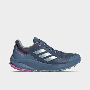 Adidas Women&apos;s TERREX Trailrider Trail Running Shoes in Blue/Wonder Steel Size 6.5 - 3546521