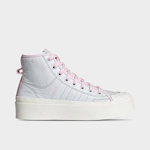 Adidas Women&apos;s Originals Nizza Bonega Mid Casual Shoes in White/Crystal White Size 9.0 - 3546080