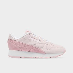 Reebok Women&apos;s Classic Leather Casual Shoes in Pink/Porcelain Pink Size 5.0 - 3541925