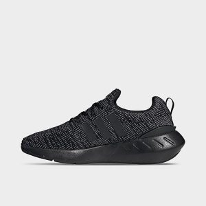 Adidas Big Kids&apos; Originals Swift Run 22 Casual Shoes in Black/Black Size 5.5 Knit - 3161986