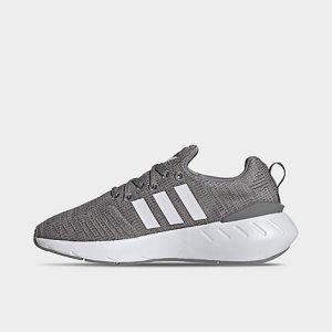 Adidas Big Kids&apos; Originals Swift Run 22 Casual Shoes in Grey/Grey Size 7.0 Knit - 3162013