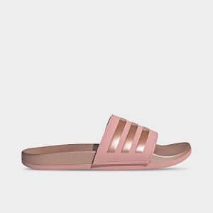 Adidas Women&apos;s Adilette Comfort Slide Sandals in Pink/Purple/Wonder Mauve Size 11.0 - 3092365