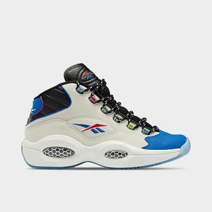 Reebok Men&apos;s Question Mid Basketball Shoes in Off-White/Chalk Size 10.0 Leather/Suede - 3512035