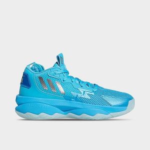 Adidas Big Kids&apos; Dame 8 Basketball Shoes in Blue/Signal Cyan Size 7.0 - 3503574