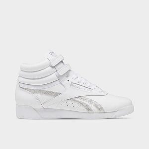 Reebok Women&apos;s F/S Hi Casual Shoes in White/Cloud White Size 11.0 Leather - 3542004