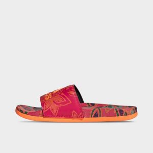 Adidas Women&apos;s Adilette Comfort Slide Sandals in Red/Orange Size 11.0 - 3506604