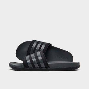 Adidas Women&apos;s Adilette Comfort Slide Sandals in Black/Core Black Size 11.0 - 3506611
