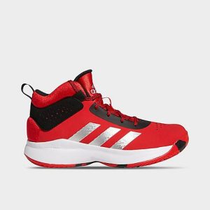 Adidas Big Kids&apos; Cross Em Up 5 Basketball Shoes (Wide Width) in Red/Vivid Red Size 11.0 - 3503133