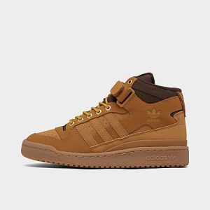 Adidas Men&apos;s Originals Forum Mid Casual Shoes in Beige/Mesa Size 12.0 Leather - 3199721