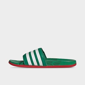 Adidas Men&apos;s Essentials Adilette Comfort Slide Sandals in Green/Vivid Green Size 13.0 - 3506910