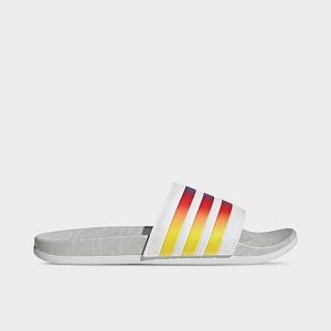Adidas Men&apos;s Essentials Adilette Comfort Slide Sandals in White/White Size 13.0 - 3549011