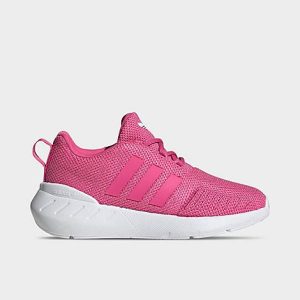 Adidas Little Kids&apos; Originals Swift Run 22 Casual Shoes in Pink/Pulse Magenta Size 13.0 Knit - 3543155