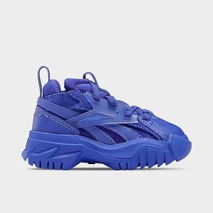 Reebok Girls&apos; Toddler Cardi B Classic Leather Casual Shoes in Purple/Ultima Purple Size 10.0 Leather/Suede - 3169092