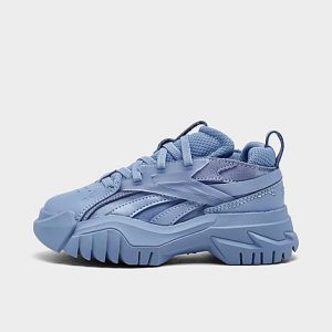 Reebok Girls&apos; Toddler Cardi B Classic Leather Casual Shoes in Blue/Cornflower Blue Size 9.0 Leather/Suede - 3169084