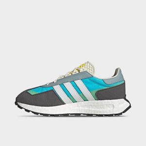 Adidas Men&apos;s Originals Retropy E5 Casual Shoes in Blue/Grey/Grey Five Size 12.0 Suede - 3543392