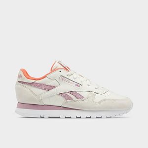 Reebok Women&apos;s Classic Leather Casual Shoes in Off-White/Chalk Size 6.0 - 3541901