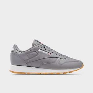 Reebok Men&apos;s Classic Leather Grow Casual Shoes in Grey/Pure Grey 5 Size 12.0 Leather/Nylon - 3205926