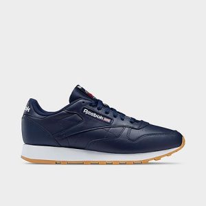 Reebok Men&apos;s Classic Leather Casual Shoes in Blue/Vector Navy Size 15.0 - 3205948