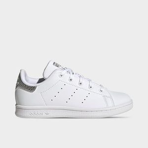 Adidas Little Kids&apos; Originals Stan Smith Recycled Casual Shoes in White/Cloud White Size 13.0 Leather - 3543071