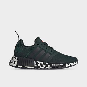 Adidas Big Kids&apos; Originals NMD R1 Casual Shoes in Black/Shadow Green Size 3.5 - 3545307