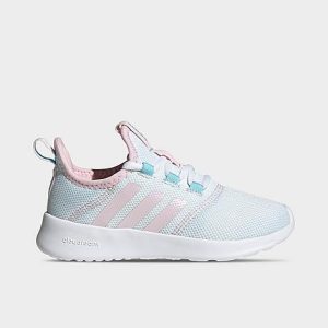 Adidas Girls&apos; Big Kids&apos; Cloudfoam Pure Lifestyle Slip-On Running Shoes in Blue/Blue Size 13.5 Knit - 3503091
