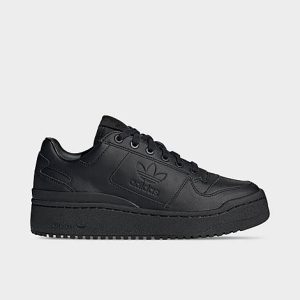 Adidas Women&apos;s Originals Forum Bold Casual Shoes in Black/Core Black Size 8.0 Leather - 3504894