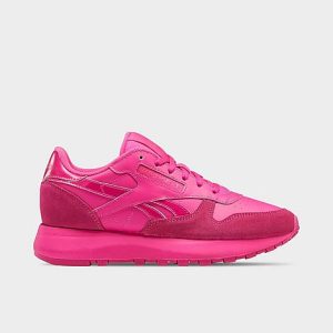 Reebok Women&apos;s Classic Leather Juicy Berry Casual Shoes in Pink/Proud Pink Size 7.5 - 3165927