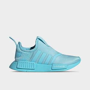 Adidas Girls&apos; Little Kids&apos; Originals NMD 360 Casual Shoes in Blue/Bliss Blue Size 13.5 - 3542880
