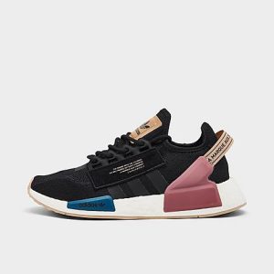 Adidas Big Kids&apos; Originals NMD R1 V2 Casual Shoes in Black/Core Black Size 7.0 Knit - 3199652
