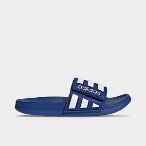 Adidas Little Kids&apos; Adilette Comfort Slide Sandals in Blue/Team Royal Blue Size 3.0 - 3092644
