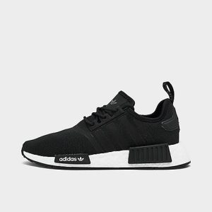 Adidas Big Kids&apos; Originals NMD R1 Refined Casual Shoes in Black/Core Black Size 7.0 Plastic - 3024677