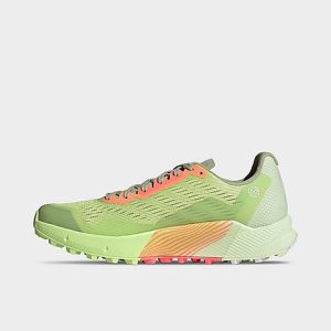 Adidas Men&apos;s Terrex Agravic Flow 2 Trail Running Shoes in Green/Pulse Lime Size 13.0 Polyester/Plastic - 3507576