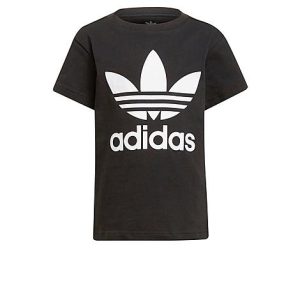 Adidas Toddler and Little Kids&apos; Originals Adicolor Trefoil T-Shirt in Black/Black Size XS 100% Cotton/Jersey - 5758069