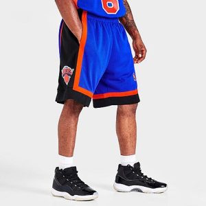 Mitchell And Ness Men&apos;s New York Knicks NBA Swingman Shorts in Blue/Blue Size Medium 100% Polyester/Twill - 5885996