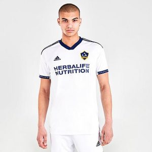 Adidas Team Men&apos;s adidas LA Galaxy 22/23 Home Jersey in White/White Size Large Polyester/Jersey - 5768240