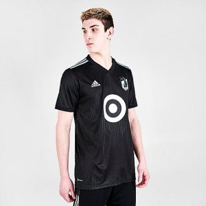 Adidas Team Men&apos;s adidas Minnesota United FC 2022 Home Soccer Jersey in Black/Black Size Large Cotton/Polyester/Jersey - 5768245