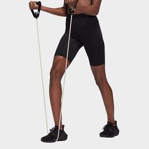 Adidas Women&apos;s Optime Training Bike Shorts in Black/Black Size XL Polyester/Plastic - 5828008