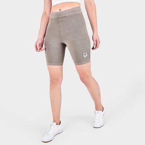 Reebok Women&apos;s Classics Natural Dye Bike Shorts in Grey/Boulder Grey Size Small Cotton/Jersey - 5773522