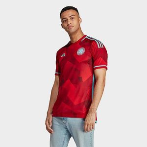 Adidas Men&apos;s Colombia 22 Away Soccer Jersey in Red/Team Power Red Size 2XL Polyester/Jersey - 5888175