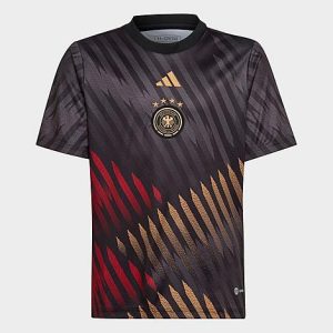 Adidas Kids&apos; Germany 2022 Pre-Match Soccer Jersey in Black/Black Size XL Polyester/Jersey - 5887691