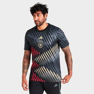 Adidas Men&apos;s Germany Pre-Match Soccer Jersey in Black/Black Size Medium 100% Polyester/Knit/Jersey - 5831425