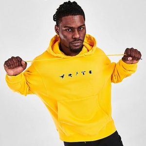Adidas Men&apos;s Originals Manga Hoodie in Yellow/Bold Gold Size XS 100% Cotton - 5737984