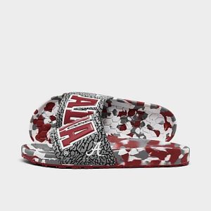 Hype Co. Alabama Crimson Tide College Slydr Slide Sandals in Grey/Crimson Size 13.0 - 3116406