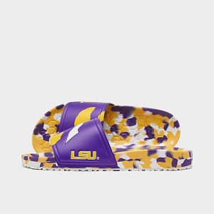 Hype Co. LSU Tigers College Slydr Slide Sandals in Purple/Gold Size 13.0 - 3116395