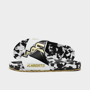 Hype Co. Central Florida Knights College Slydr Slide Sandals in White/Black Size 13.0 - 3116362