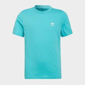 Adidas Kids&apos; Originals Trefoil Adicolor T-Shirt in Blue/Semi Mint Rush Size XL 100% Cotton/Jersey - 5769073