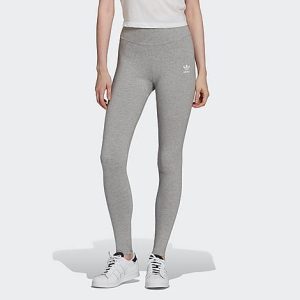 Adidas Women&apos;s Originals Adicolor Essentials Tights in Grey/Medium Grey Heather Size Small Cotton/Jersey - 5812809