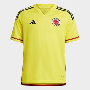 Adidas Kids&apos; Colombia Home 2022 Soccer Jersey in Yellow/Bright Yellow Size XL Polyester/Knit/Jersey - 5887676