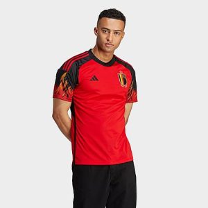 Adidas Men&apos;s Belgium 22 Home Soccer Jersey in Red/Red Size 2XL Polyester/Plastic/Jersey - 5831478
