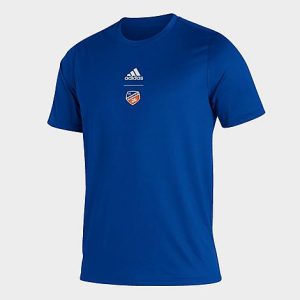 Adidas Team Men&apos;s adidas FC Cincinnati Club Short-Sleeve T-Shirt in Blue/Collegiate Royal Size Small Cotton/Polyester - 5768068